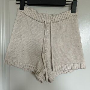 Billabong Cream High Waist Cozy Knit Shorts